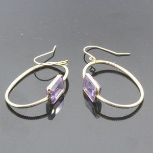 Jewelry - Women's 14k Gold Amethyst Hanging Earrings Jewelry - Women's 14k Gold Amethyst Hanging Earrings